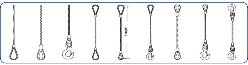 assemblies on cable rope
